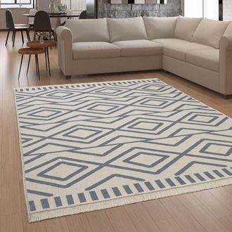 Paco Home Paco Home - Alfombra Salon De Habitacion Se Puede Lavar En La Lavadora Motivo Nordica Boho 200x280 Cm, Gris 2