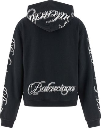 Balenciaga Womens Black Cotton Sweatshirt Clothing