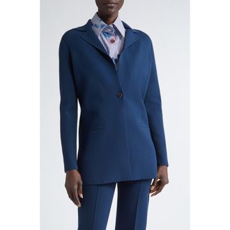 Lafayette 148 New York Knit Blazer in Lido Blue at Nordstrom Rack, Size X-Large