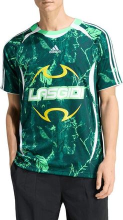 adidas Lagos Graphic Jersey in Screaming Green/Ivy/Green at Nordstrom, Size Xx-Large