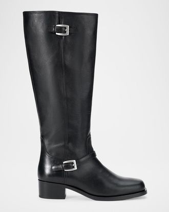 Staud Brooklyn Leather Knee-High Boots