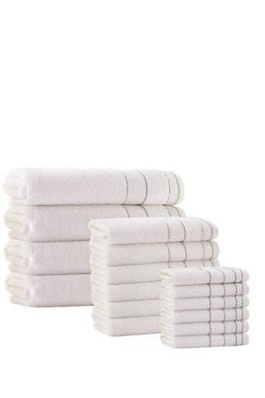 Enchante Home Monroe Turkish Cotton 16-Piece Towel Set - Cream at Nordstrom Rack