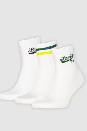Levi's Calcetines de altura media Levis: paquete de 3 pares - Mujer - 35 - Multicolor / White Combo