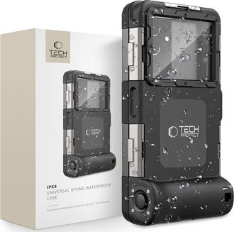 OEM Estuche Impermeable Universal Para Buceo Tech-protect Ipx8 Negro