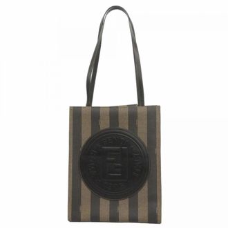 Fendi Black Brown Pvc Tote Bag (Pre-Owned)