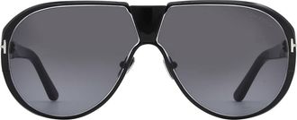 Tom Ford Vincenzo Smoke Gradient Pilot Mens Sunglasses FT1072 01B 64