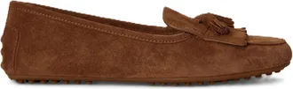 Ralph Lauren Brown Suede Tassel Fringe Loafers