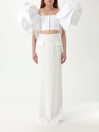 M&ocirc;not Top Monot in crepe con maxi rouches