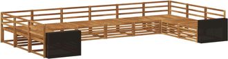 vidaXL Juegos De Sof&aacute;s 10 Uds. Madera De Acacia S&oacute;lida Vidaxl