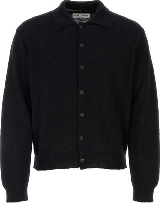 Our Legacy Black Alpaca Blend Cardigan