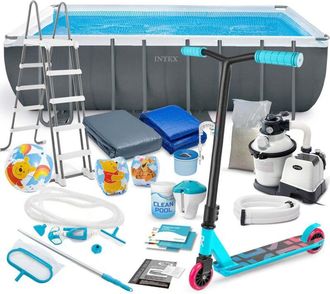 OEM Piscina De Jard&iacute;n Con Estructura 549 X 274 X 132 Cm 21 En 1 Intex 26356 + Patinete Gratis