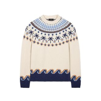 Alanui Jacquard-knit Fair Isle Sweater
