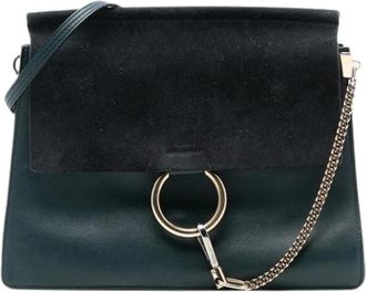 Chlo&eacute; Pre-owned Cross Body Bags, female, Green, Size: ONE SIZE Pre-owned Faye Crossbody Bag