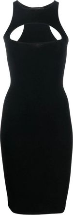 Dsquared2 Cut-Out Knit Midi Jurk - Dames - Casual kleedjes - Zwart - S - Kleedjes