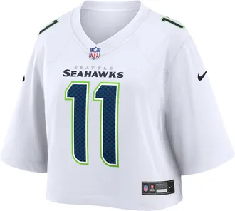 Nike Jaxon Smith-Njigba Seattle Seahawks Nike Womens NFL Cropped Tundra Game Jersey in White | WCJF10A78F-0RF