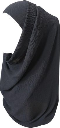 Lina & Lily Crinkled Chiffon Hijab Scarf Head Wrap (Black)