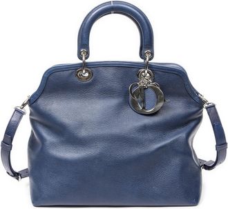 Dior Pre-owned Womens Medium Granville Tote Shoulder Bag - Blue/Navy - One Size
