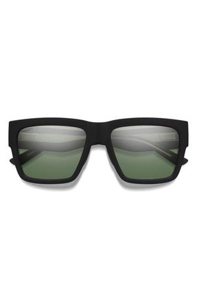 Smith Lineup 58mm ChromaPop Sunglasses in Matte Black /Gray Green at Nordstrom