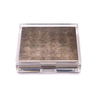Posh Trading Company Placebox Clear Silver Leaf - Chic Matte Taupe | Size: 6 Pack