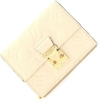 Louis Vuitton Ivory Monogram Empreinte Cuir Ombre Leather Wallet (Tri-Fold) (Pre-Owned)
