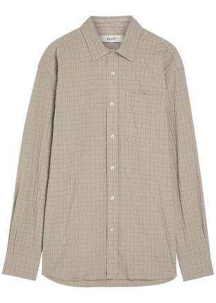 For&eacute;t For&eacute;t Checked Cotton Shirt - Khaki - XL