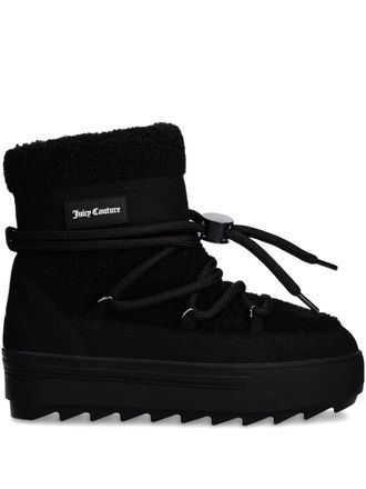 Juicy Couture logo-tag snow boots - Black