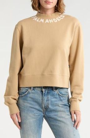 Palm Angels Mock Neck Sweater in Beige at Nordstrom Rack, Size X-Small