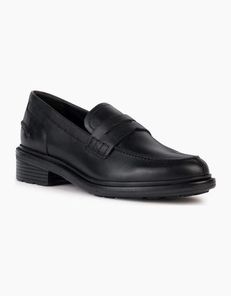 Geox Womens Geox D Walk Pleasure F Leather Womens Black Moccasins Shoes - Size: 7.5