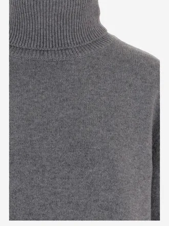 Frankie Shop Wool and Cashmere Turtleneck Sweater - Gray