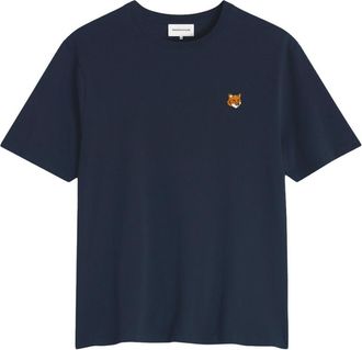 Maison Kitsun&eacute; Navy Blue Regular Fit T-Shirt