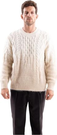 ATOMOFACTORY Round-neck Truien - Heren - Ronde hals truien - Beige - M - Wol - Truien & Vesten
