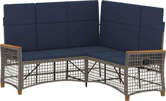 vidaXL Conjunto De Sof&aacute; Reclinable De Jard&iacute;n 5-n&uacute;mero De Plazas Vidaxl