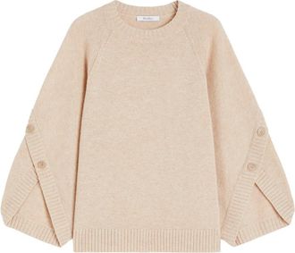 Max Mara Crossover Detail Oversized Wool And Cashmere Sweater Clothing