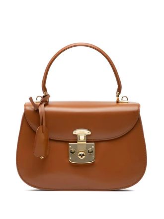 Gucci 20th Century Smooth Calfskin Lady Lock satchel - Brown