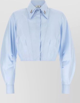 Elisabetta Franchi cropped cotton bustier jacket