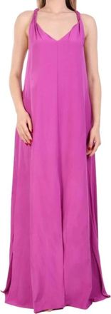 Patrizia Pepe Kleedjes, Dames, Paars, S, Maxi Jurk