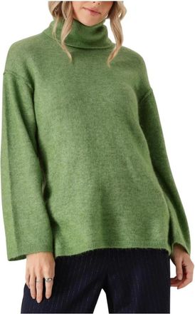 Moss Copenhagen Groene Pullover Trui Stijlvol Comfort - Dames - Coltruien - Groen - S/M - Truien & Vesten