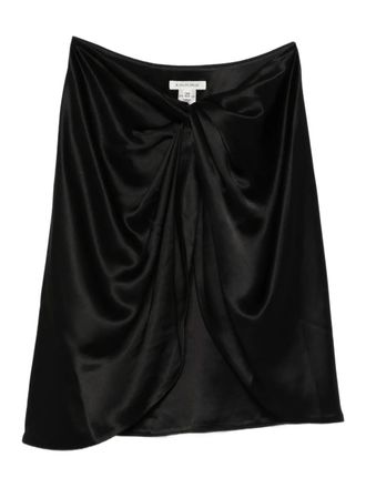 By Malene Birger Pinlos ruched stole - Black