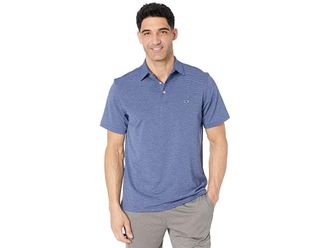 Vineyard Vines St. Jean Stripe Sankaty Polo Mens Clothing Blue Depth Tejeda : SM, Spandex/Polyester