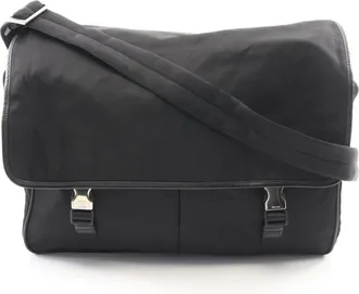 Prada Black Nylon Handbag Shoulder Bag (Pre-Owned)
