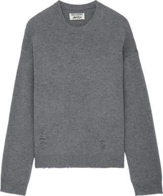 Zadig&Voltaire Mens Gray Wool Sweater - Grey - Size X-Large