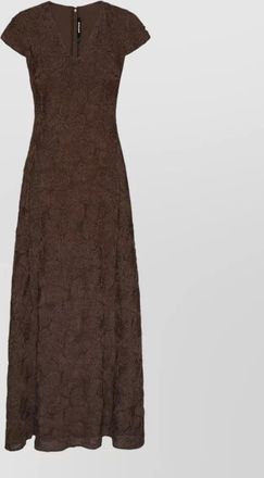 Rotate floral mesh v-neck maxi dress