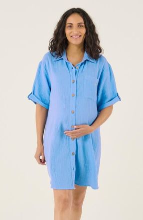Cache Coeur Bertille maternity and nursing beach dress in Blue at Nordstrom, Size Large