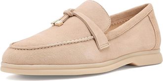 Marc Fisher Yanelli Womens Flat Shoes Light Natural Suede : 9.5 M