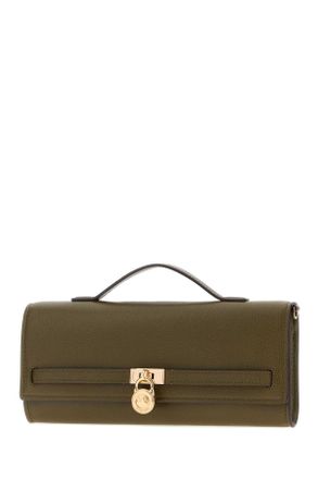 Michael Kors Womens Olive Green Leather Medium Hamilton Moderne Handbag Loden Borse A Mano Bag