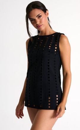 Shan Swim Dress With Mosaic Cutouts in Black at Nordstrom, Size 6