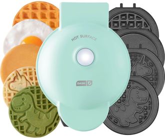 Dash MultiMaker Mini Waffle Maker with Removable Plates in Aqua at Nordstrom Rack