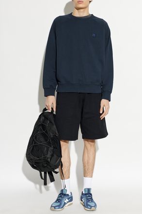 Maison Kitsun&eacute; Sweatshirt With Logo Patch, Mens, Navy Blue