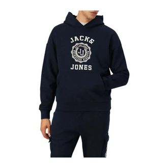 Jack & Jones Navy Casual Hoodie Modern Veelzijdig - Heren - Hoodies - Blauw - M - Hoodies & sweatvesten