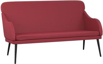 vidaXL Banco De Cuero Sint&eacute;tico Rojo Tinto 110x76x80 Cm Vidaxl